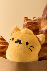 Mustache Croissant Cat Plush